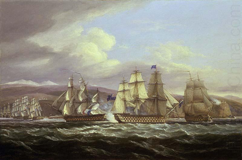 Thomas Luny Blockade of Toulon, 1810-1814: Pellew's action, 5 November 1813 china oil painting image